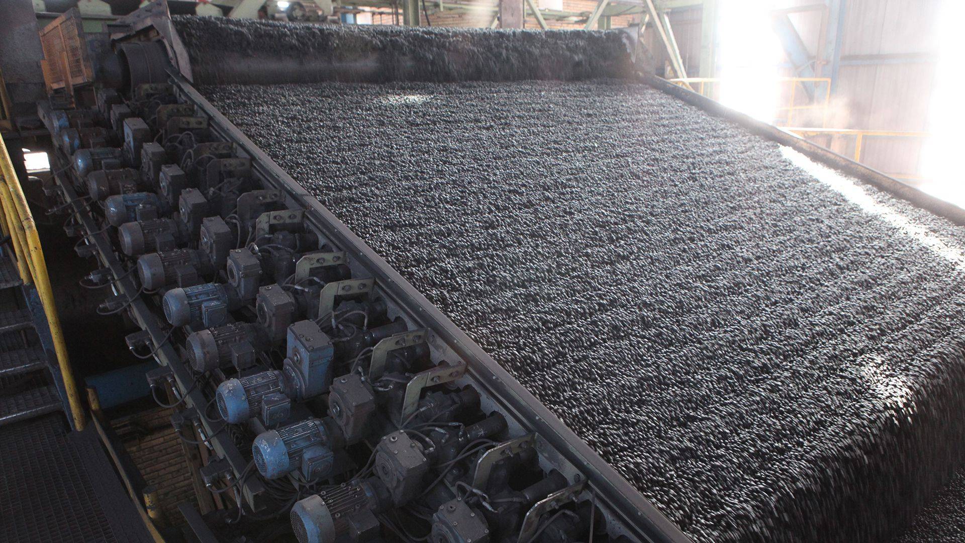 Production process of iron ore pellets in the factory